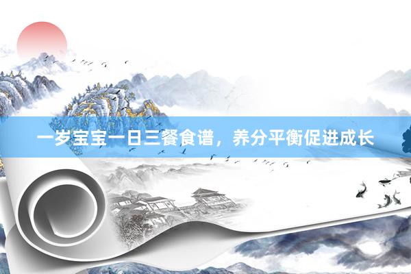 一岁宝宝一日三餐食谱，养分平衡促进成长